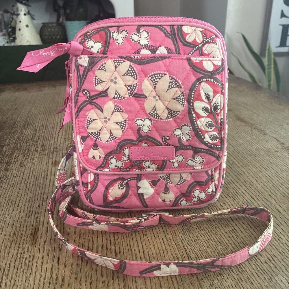 Vera Bradley Crossbody Bag Blush Pink Petal Paisley Small Carry All Travel